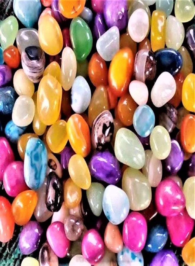 DS1 Onyx Pebbles Stones for Vases, Fountain, Table, Aquarium (Multicolor, 900 Gm) - Image 3